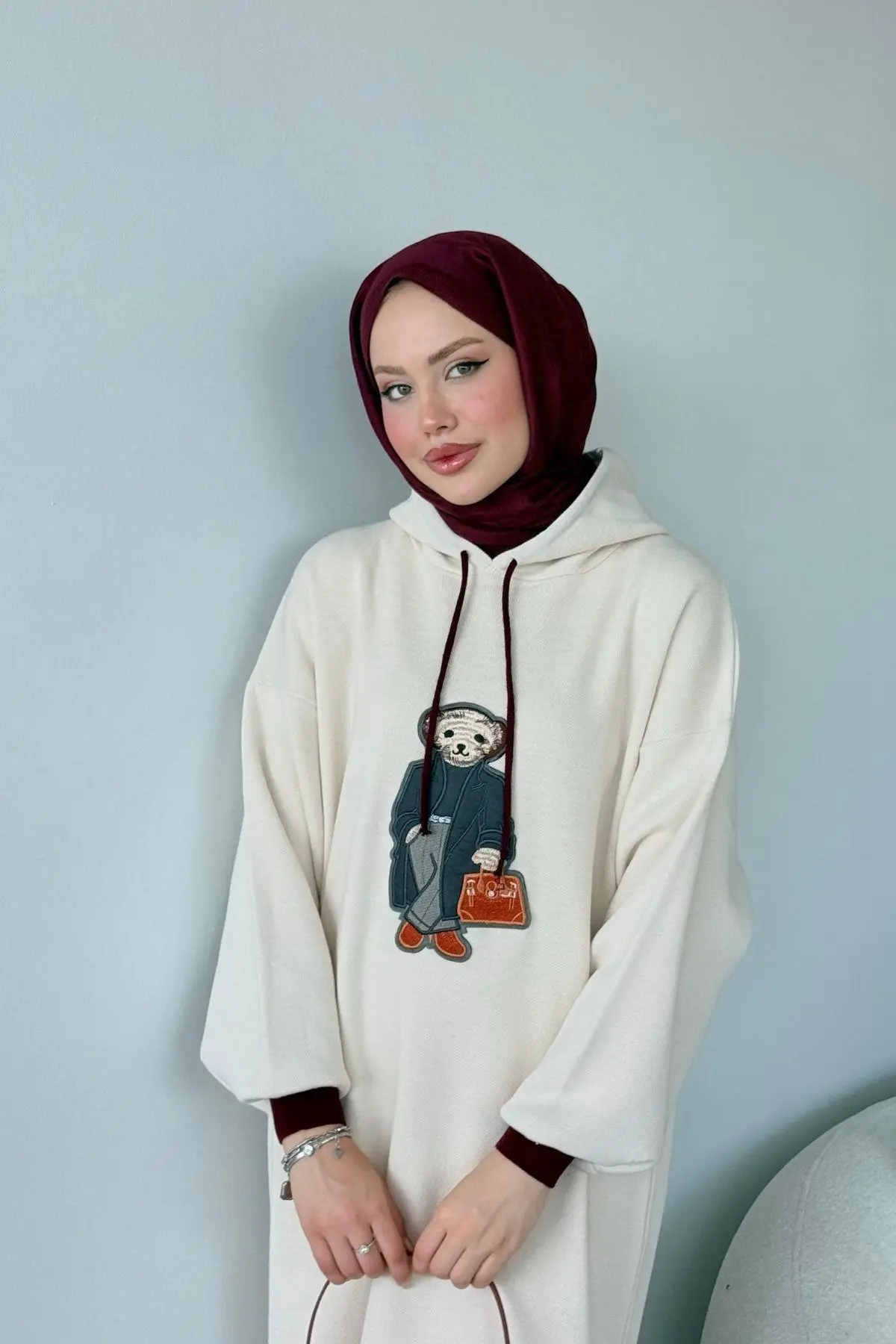 Kuşaklı Gofre Elbise  Siyah