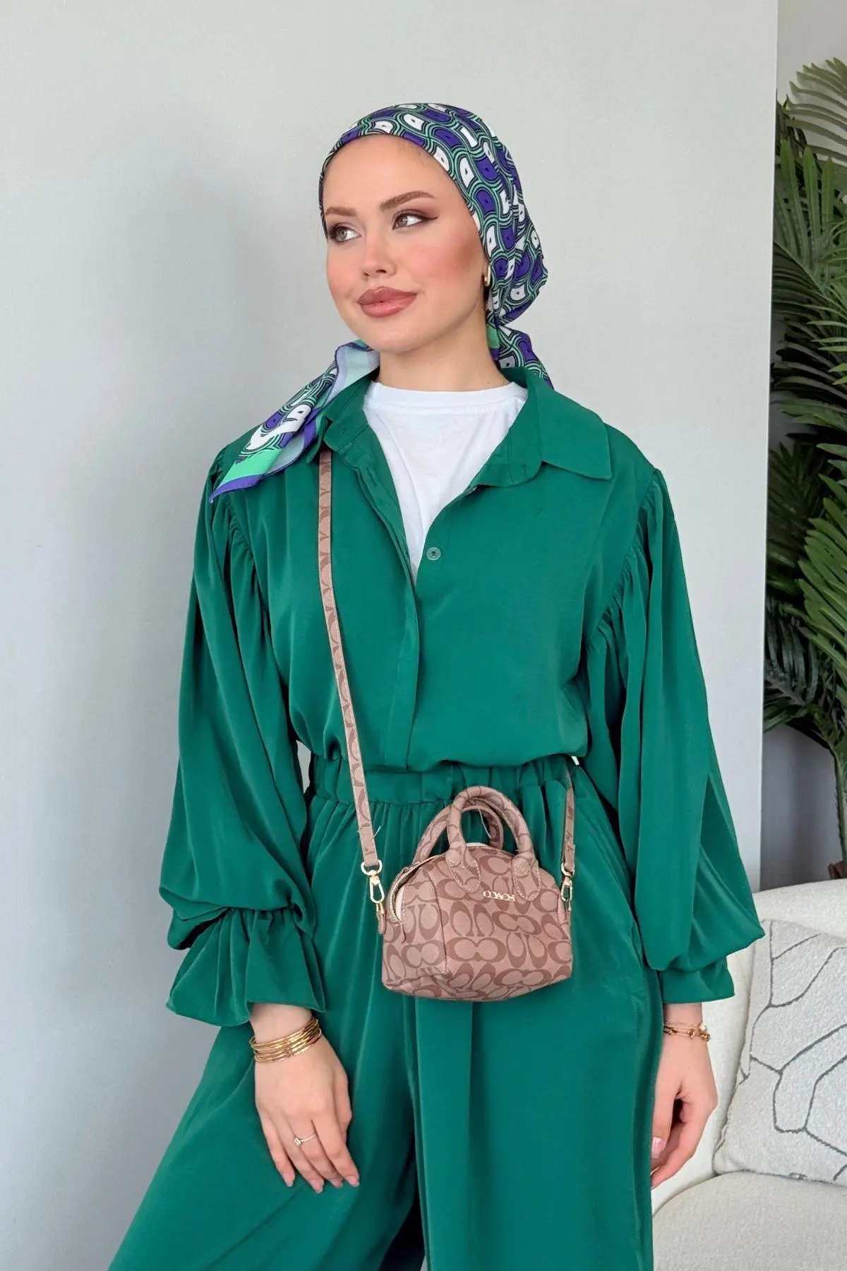 Kuşaklı Gofre Elbise  Siyah